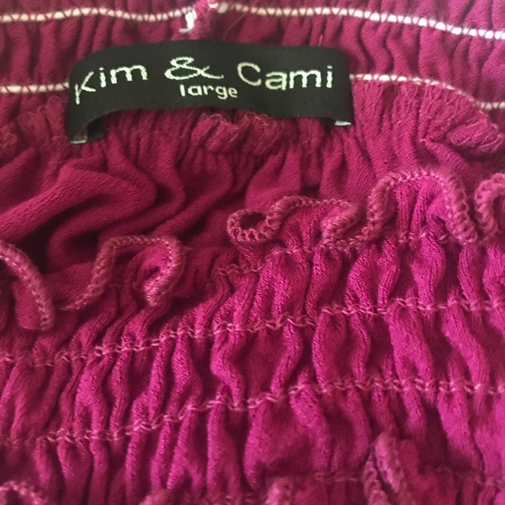 KIM & CAMI Magenta Key Hole Tank Size Large - Picture 4 of 4